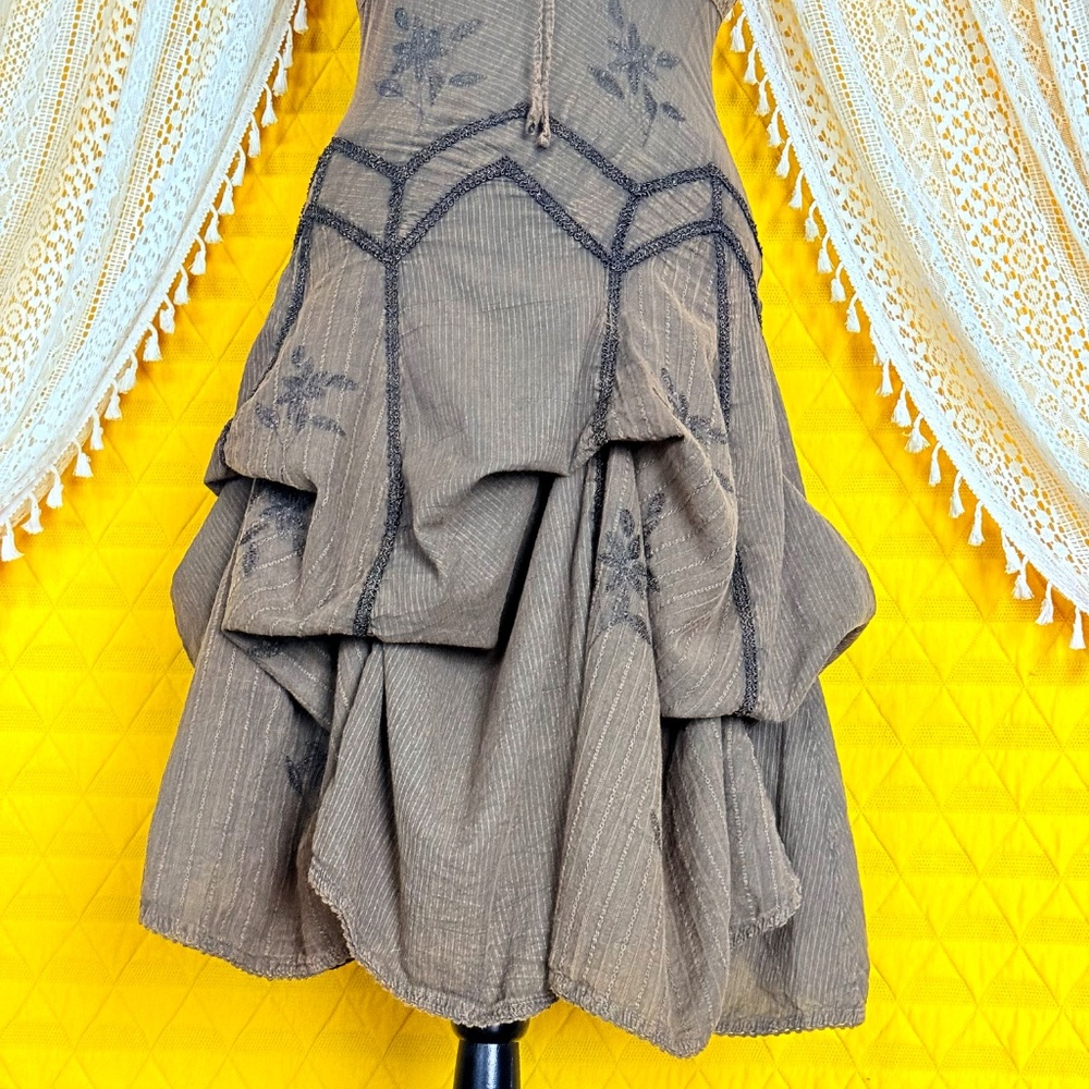 Scully Boho Cottagecore Hippie Western 100% Cotton Flowy Midi Dress Size S - Picture 8 of 16